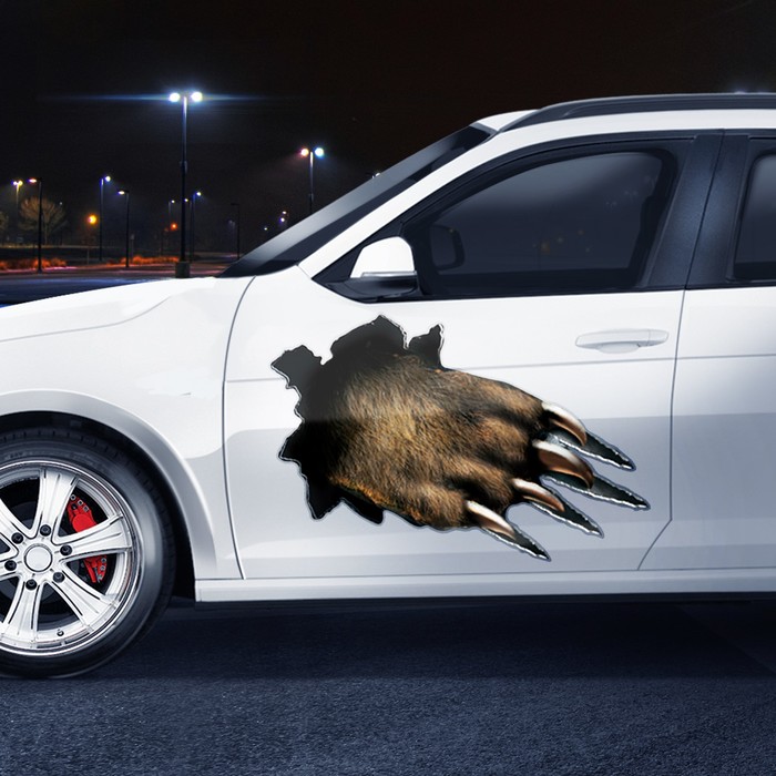 Наклейка на авто "Медведь", 51 х 51 см