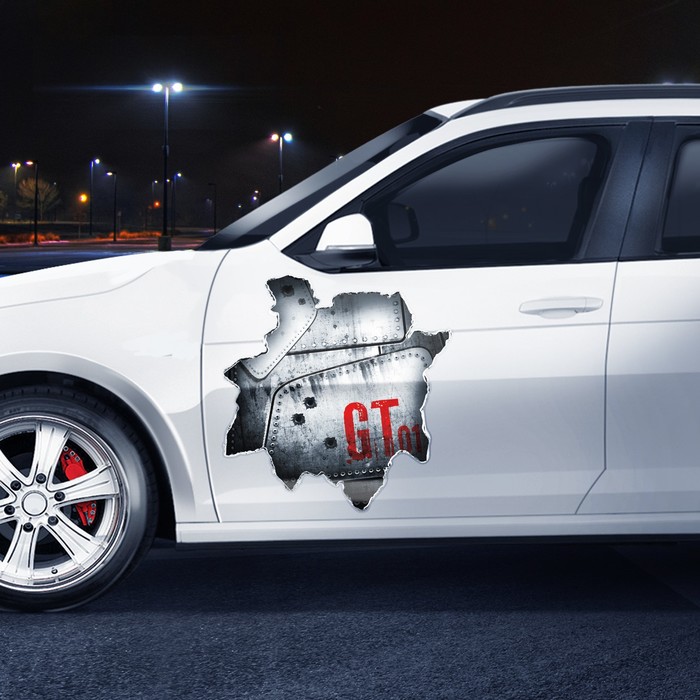 Наклейка на авто "Заклепки", 51 х 51 см