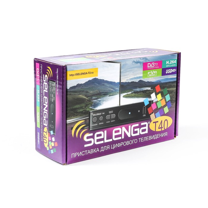 Цифровая приставка DVB-T2 SELENGA T40, без дисплея