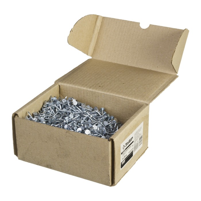 Гвозди с большой потайной головкой "ЗУБР Мастер", 3 × 25 мм, оцинкованные, в упаковке 5 кг