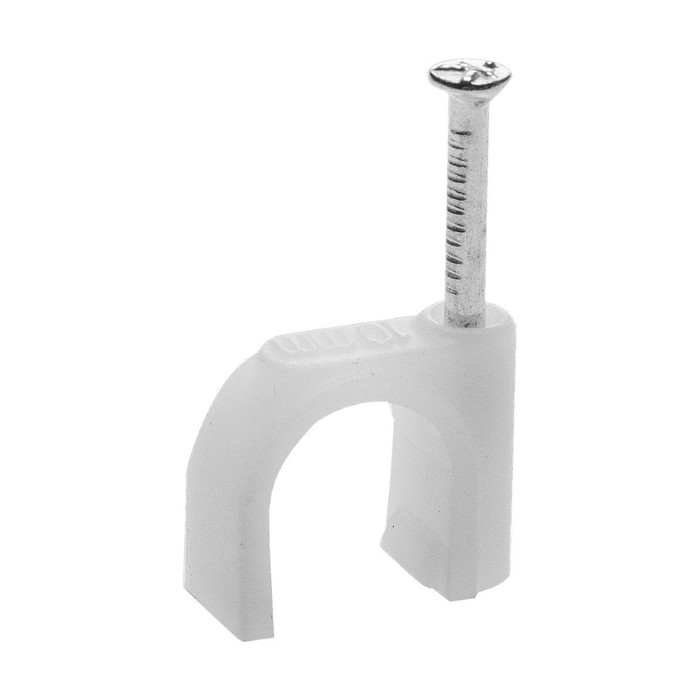 Скоба-держатель для круглого кабеля STAYER Master, 14 мм, с оцинкованным гвоздём, 50 шт.