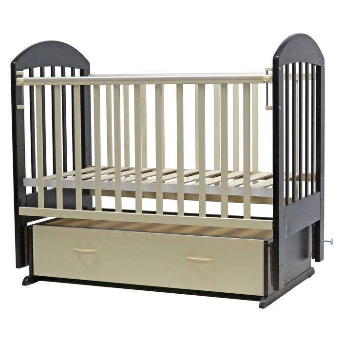 Кроватка детская "ДАРИНА"-6 маятн/ящ, 119 х 60 см (венге/сл.кость)