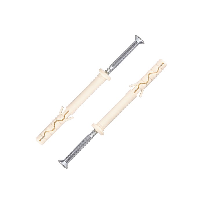 Дюбель-гвоздь "ЗУБР Эксперт", 6 x 40 мм, цилиндрический бортик, нейлон., 125 шт.