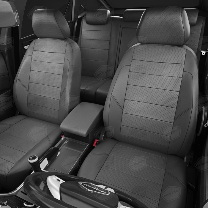 

Авточехлы для Volkswagen Polo 5 с 2010-2020 г., седан, перфорация, экокожа, цвет тёмно-серый