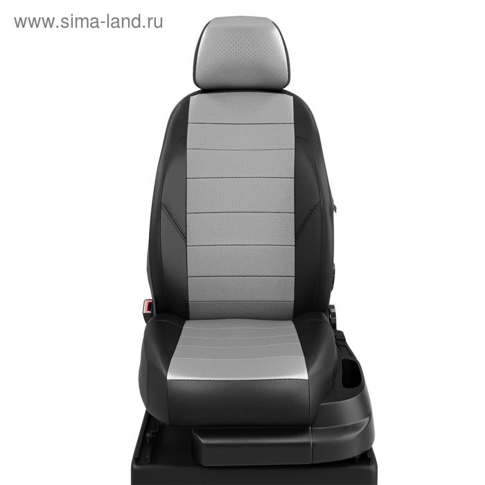 

Авточехлы для Citroen C4 Picasso с 2007-2013 г., микровэн, перфорация, экокожа, цвет светло-серый, чёрный