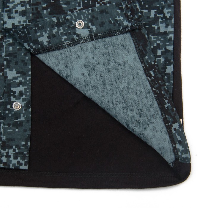 Рубашка для мальчика, рост 98 см, цвет чёрный/карбон милитари Рб-200.1