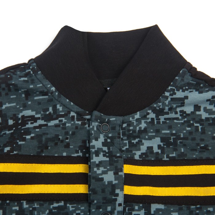 Рубашка для мальчика, рост 116 см, цвет чёрный/карбон милитари Рб-200.1