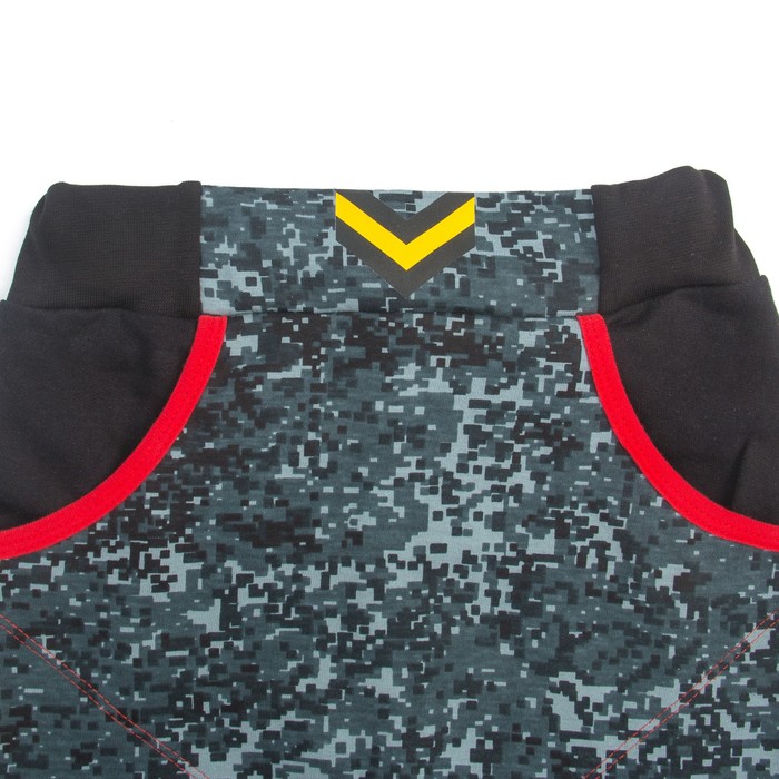 Брюки для мальчика, рост 86 см, цвет красный/карбон милитари Бр-194_М