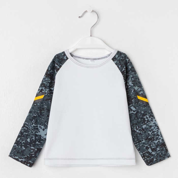 Футболка для мальчика, рост 92 см, цвет белый/карбон милитари Фт-145.2А_М