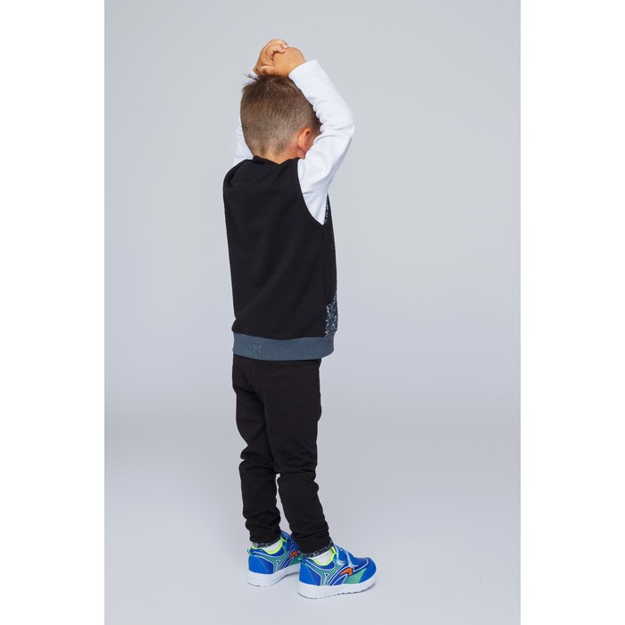 Жилет для мальчика, рост 116 см, цвет черный/карбон милитари Жт-203