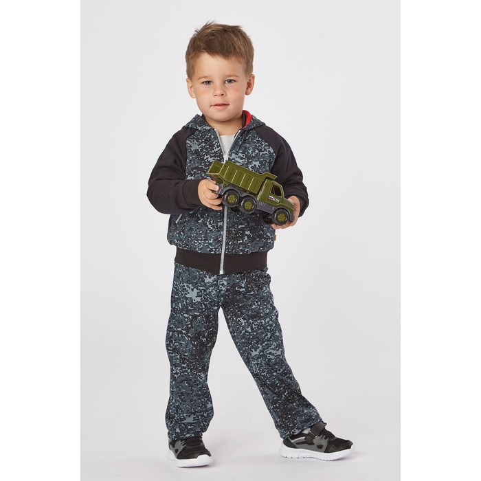 Куртка для мальчика, рост 116 см, цвет черный/карбон милитари Кр-148.2