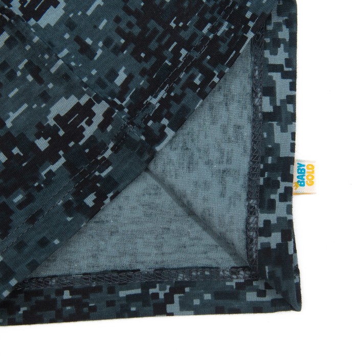 Майка для мальчика, рост 80 см, цвет чёрный/карбон милитари Мк-219.1_М