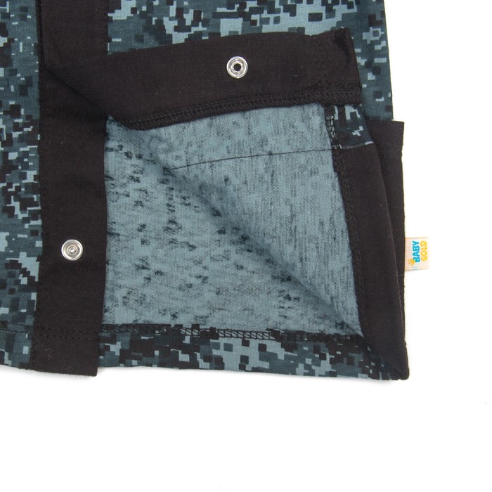 Рубашка для мальчика, рост 86 см, цвет чёрный/карбон милитари Рб-217_М