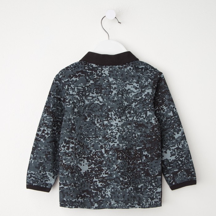 Рубашка для мальчика, рост 92 см, цвет чёрный/карбон милитари РБ-217_М