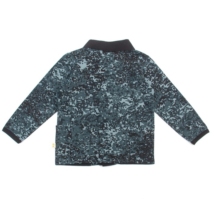 Рубашка для мальчика, рост 98 см, цвет чёрный/карбон милитари Рб-217