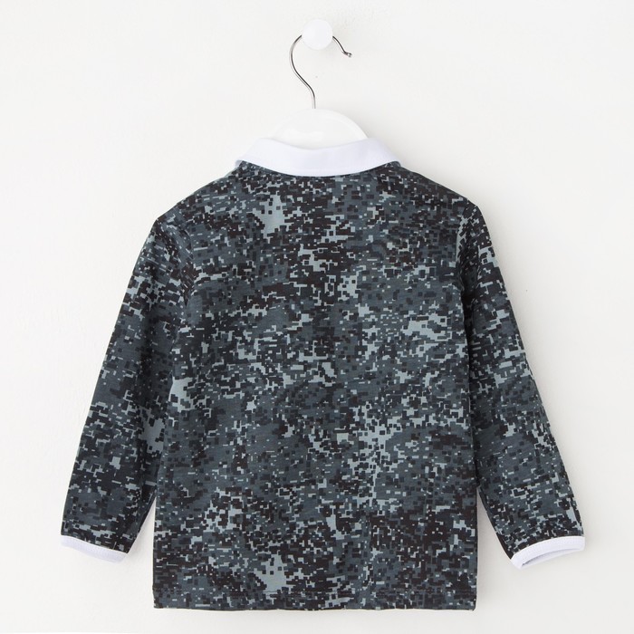 Рубашка для мальчика, рост 86 см, цвет белый/карбон милитари Рб-217.1_М