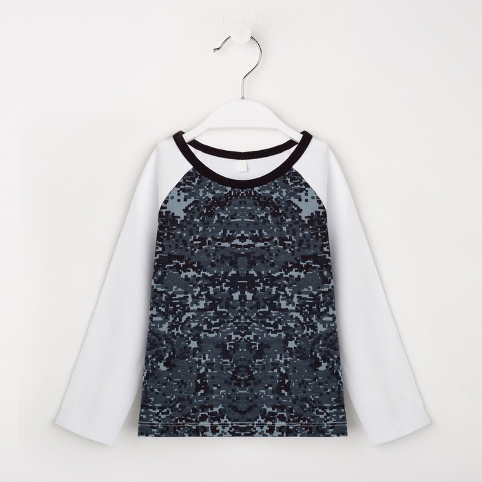Футболка для мальчика, рост 80 см, цвет белый/карбон милитари Фт-220