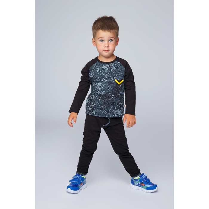 Кальсоны для мальчика, рост 110 см, цвет чёрный/карбон милитари Кс-009.2