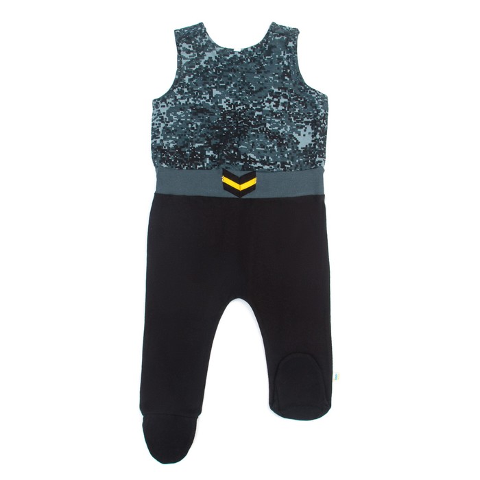 Полукомбинезон детский, рост 74 см, цвет чёрный/карбон милитари Кб-209_М