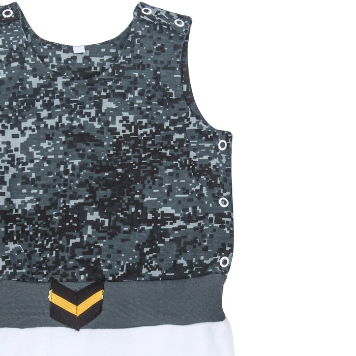 Полукомбинезон детский, рост 74 см, цвет белый/карбон милитари Кб-209_М