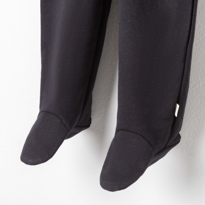 Полукомбинезон детский, рост 80 см, цвет чёрный Кб-212_М