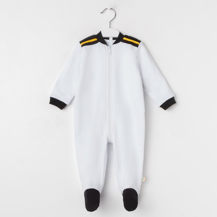 Полукомбинезон детский, рост 74 см, цвет белый Кб-212_М