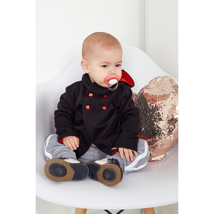 Джемпер детская, рост 62 см, цвет чёрный/красный Кр-213_М