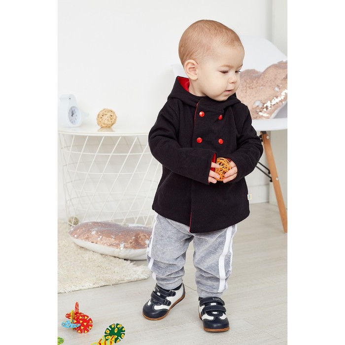 Джемпер детская, рост 80 см, цвет чёрный/красный Кр-213_М