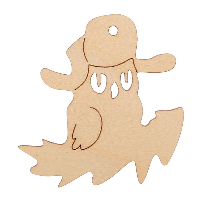 Бирка-подвеска из фанеры "Сова на ветке" 9,5х9,5 см