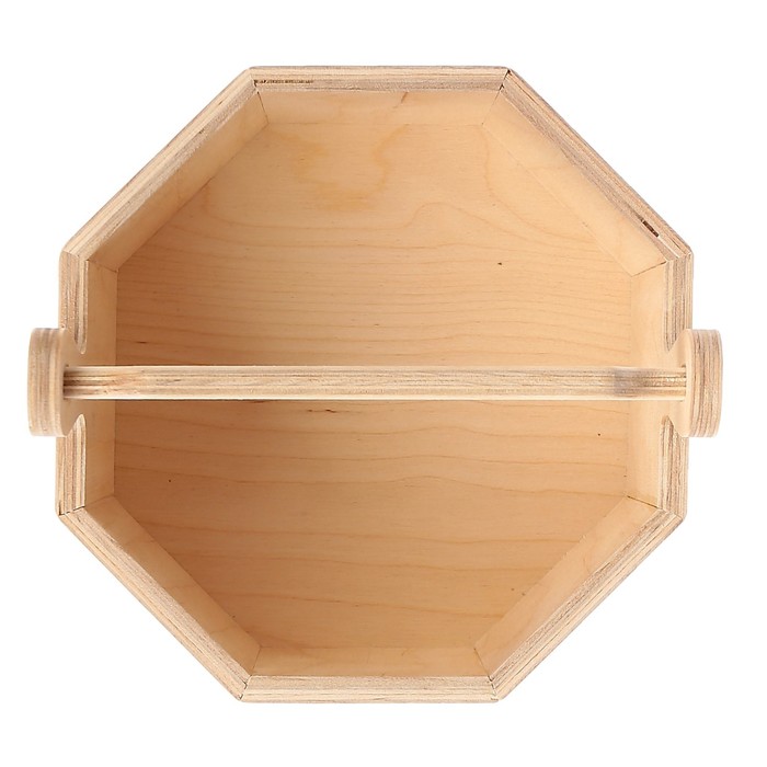 Корзина из фанеры "Кузовок" восьмигранная 20х20х16 см