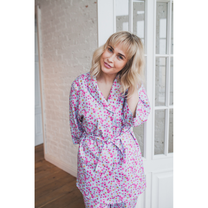 Рубашка женская KAFTAN "Flowers of dream", р-р 46-48, 80% хл., 20% п/э