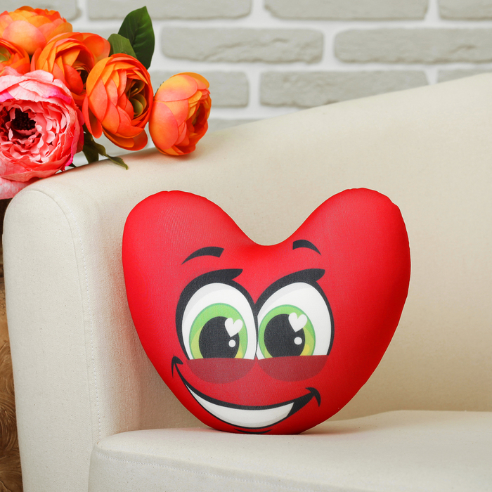 Мягкая игрушка-антистресс Сердце "Я тебя обожаю",