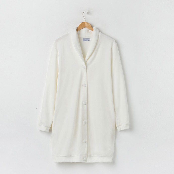 Халат женский на пуговицах, цвет молочный, размер 58, рост 170-176