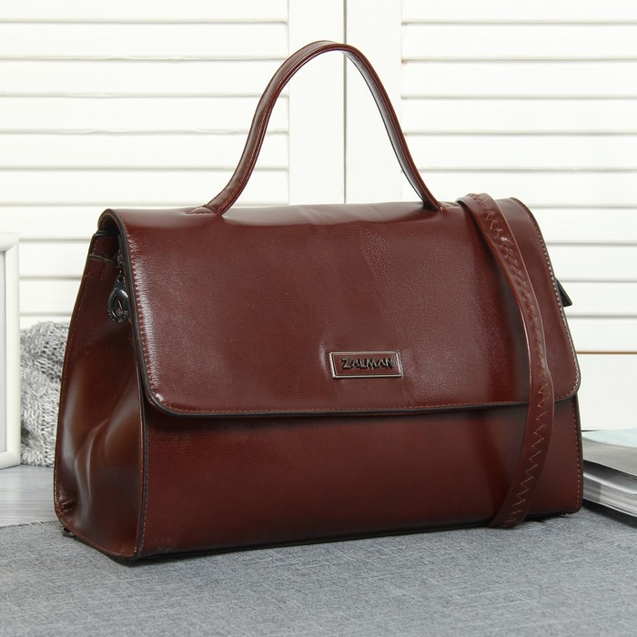 Сумка женская, отдел с перегородкой на молнии, наружный карман, длинный ремень, цвет бордовый