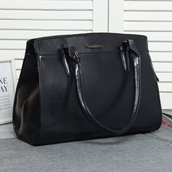 Сумка женская, отдел с перегородкой на молнии, наружный карман, цвет синий