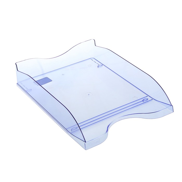 Лоток для бумаг горизонтальный "Люкс", тонированный голубой