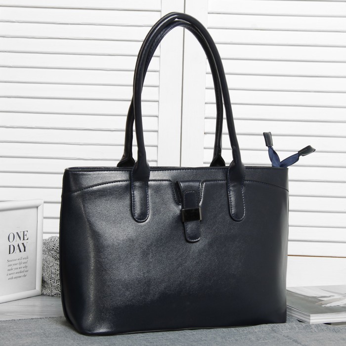 Сумка женская, 2 отдела на молниях, наружный карман, цвет синий