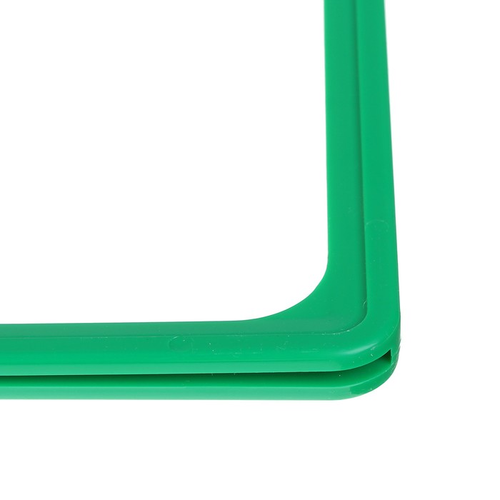 Рама из ударопрочного пластика с закругленными углами А4, без протектора, цвет зелёный