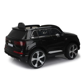 Электромобиль AUDI Q7, EVA колёса, кожаное сиденье, цвет чёрный глянец от Сима-ленд