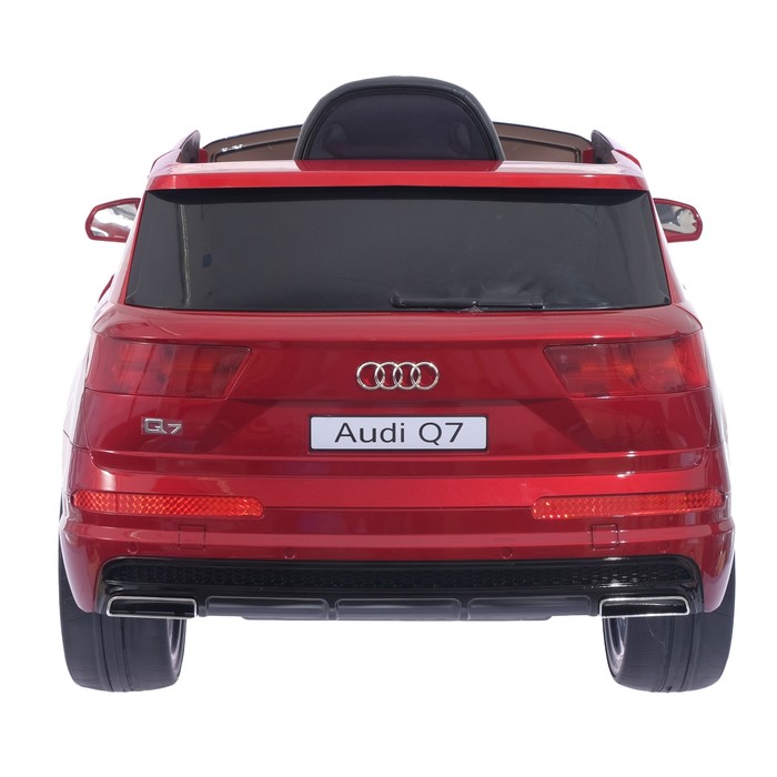 Электромобиль AUDI Q7, EVA колёса, кожаное сидение, цвет красный глянец