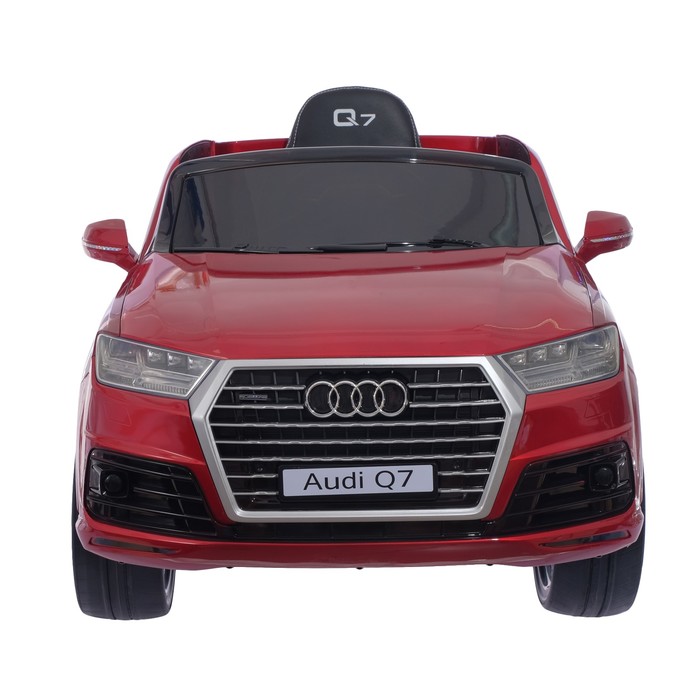 Электромобиль AUDI Q7, EVA колёса, кожаное сидение, цвет красный глянец