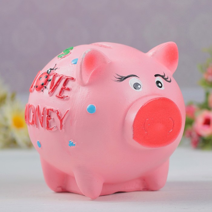 Копилка "Свинка I LOVE YOU" 13х16см