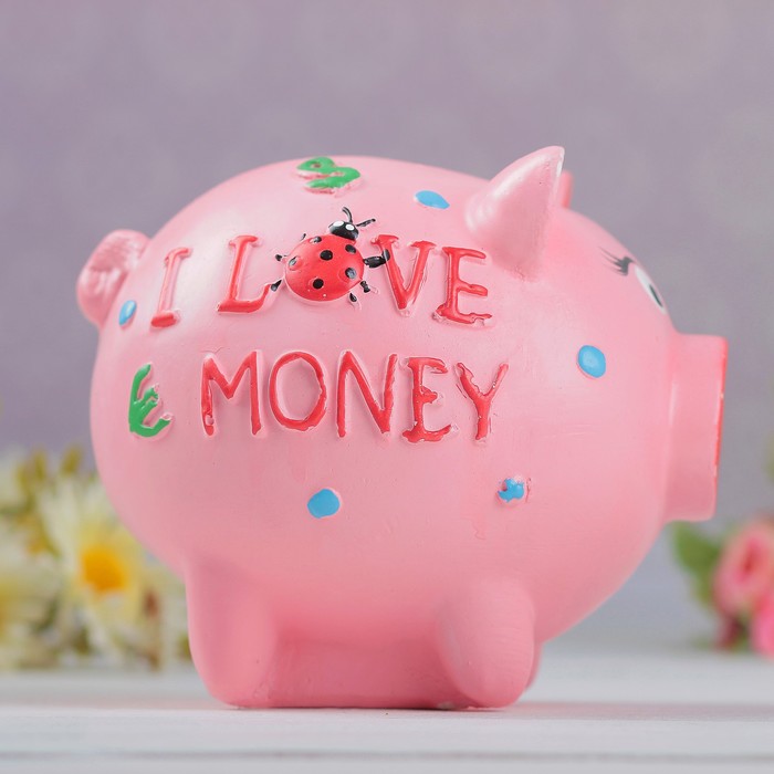 Копилка "Свинка I LOVE YOU" 13х16см