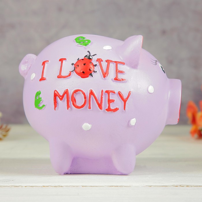 Копилка "Свинка I LOVE YOU" 13х16см