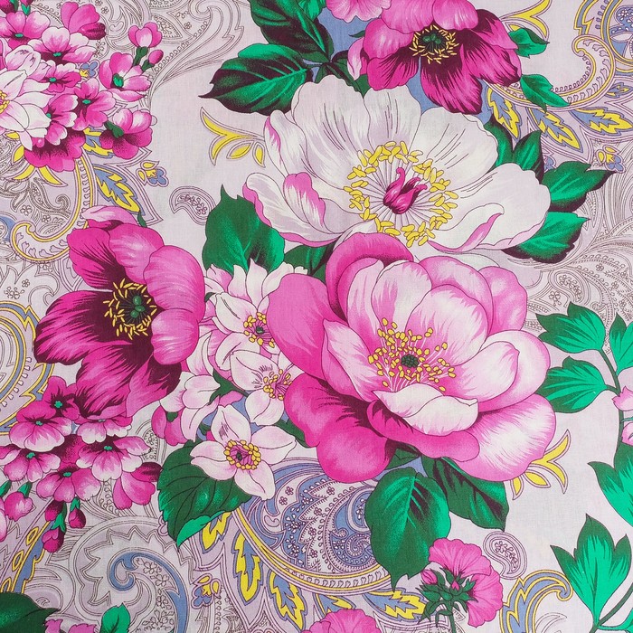 Постельное бельё Экономь и Я 1,5 сп. Розовые пионы 143х215 ± 5 см, 150х214 ± 5 см, 70х70 ± 5 см -1 шт, 120 ± 6 гр/м², 100%хл, бязь