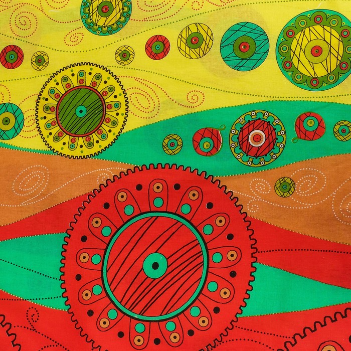 Постельное бельё "Экономь и Я" 1,5 сп. Красная абстракция 143х215 ± 5 см, 150х214 ± 5 см, 70х70 ± 5 см - 1 шт, 120 ± 6 гр/м², 100% хл, бязь