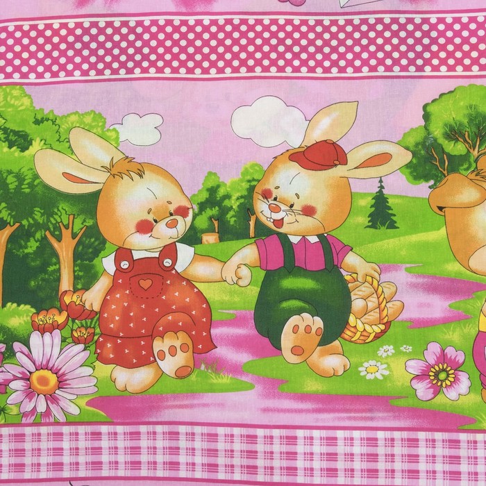 Постельное бельё "Экономь и Я" 1,5 сп. Поход цвет Розовый 145х210 ± 5 см, 150х210 ± 5 см, 50х70 ± 5 см, бязь 120 гр/м²