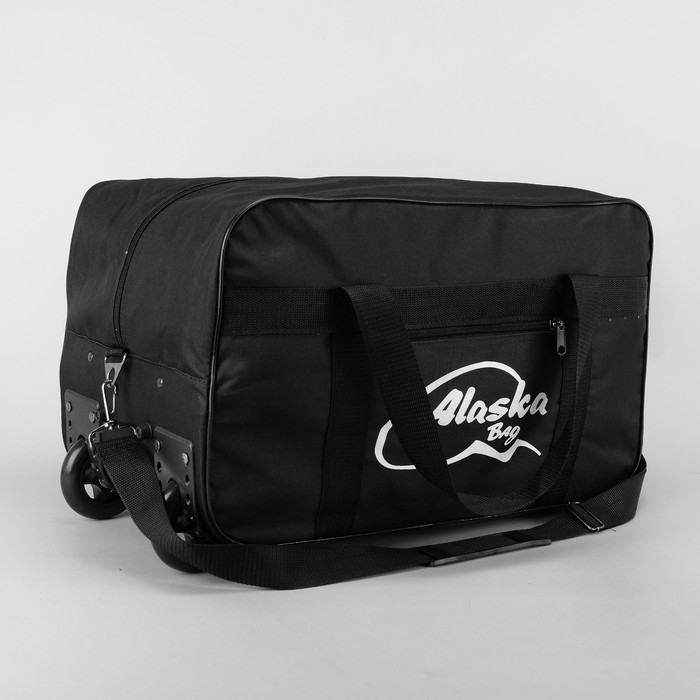 Сумка дорожная на колёсах, 1 отдел, наружный карман, цвет чёрный