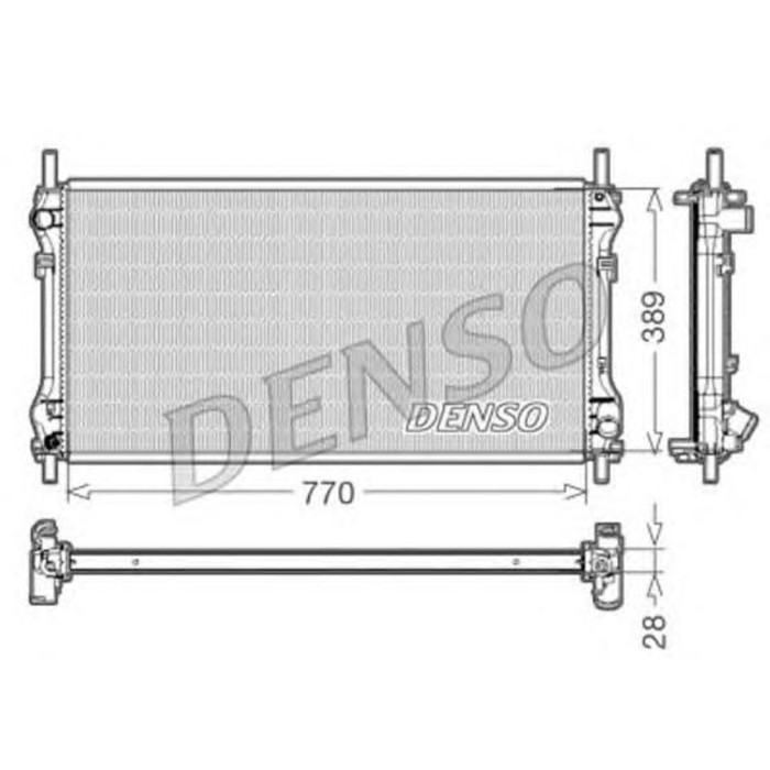 Радиатор охлаждения двигателя Denso DRM10104