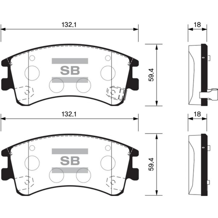Колодки тормозные дисковые HI-Q SP1518